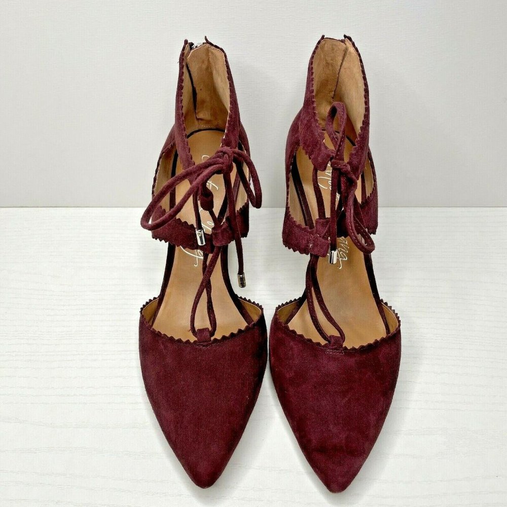 ARTURO CHIANG Sz 10 Burgundy Georgiane' Ghillie Pointy Toe Pump EUC